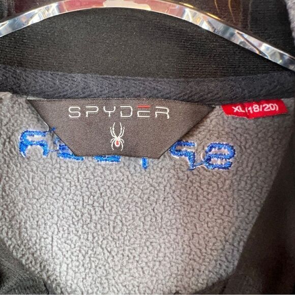 SPYDER Fleece Jacket Full Zip in Gray and Black Youth Size XL - Picture 11 of 13